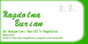 magdolna burian business card